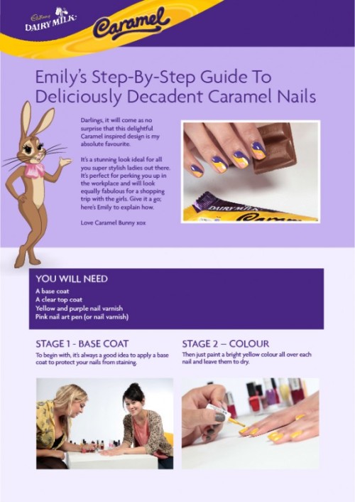 Cadbury's caramel. Nail Art. Wah style nails