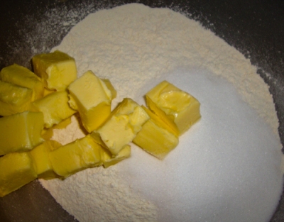 Butter, flour and sugar
